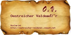 Oestreicher Valdemár névjegykártya